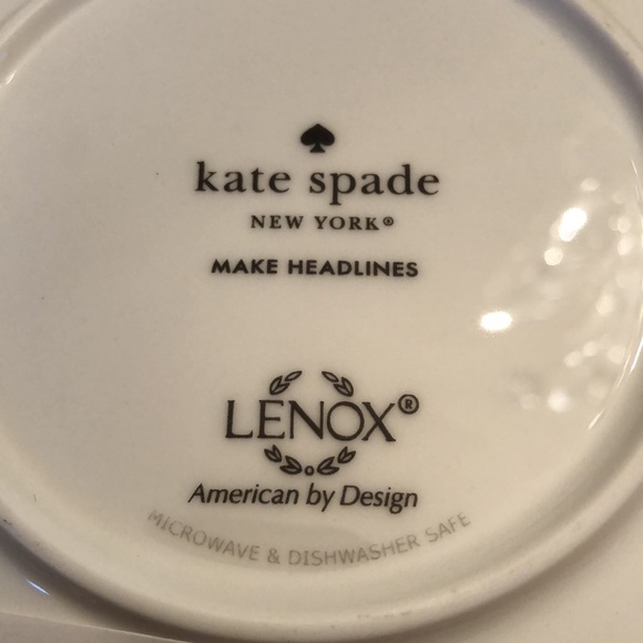 NWT Kate Spade Make Headlines tidbit charm Plates by Lenox - Picture 7 of 12